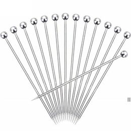 Goldbaking Stainless Steel Cocktail Picks Fruit Toothpicks Martini Glass Picks Dessert Forks Sticks Mixing Stirrer JNB16221