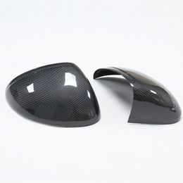 2 pieces Mirrors Cover For Porsche Cayenne Macan 95B Mirror Covers Caps RearView Housing Case Cover Carbon Fiber