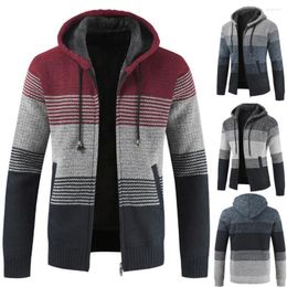 Men's Hoodies Men Coat Sweatshirts Lightweight Stripe Colour Block For Running Sportwear Clothing Male Casual Streetwear