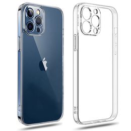 Clear Camera Protection Case For iPhone 14 13 12 11 Pro XS Max XR Soft TPU Silicone For iPhone 6 7 8 Plus Back Cover