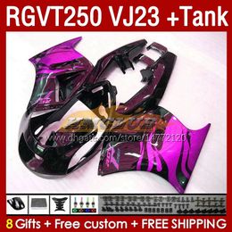 Fairings & Tank OEM For SUZUKI RGVT RGV 250CC 250 CC 1997-1998 Bodys 161No.180 RGV250 VJ23 SAPC RGVT250 RGV-250 97 98 RGVT-250 RGV-250CC 1997 1998 ABS Fairing pink flames