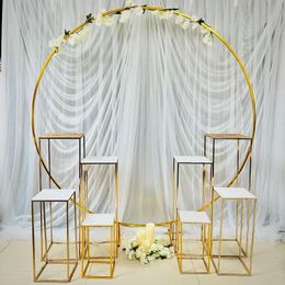 Party Decoration 9pcs /Lot 200 CM Circle Flower Arch Outdoor Lawn Wedding Backdrops Celebration PlinthTable Centrepieces Geometric Balloons