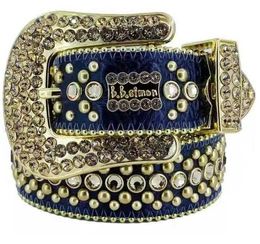 luxurys fashion designer belt bb simon mens belt ladies sparkling diamond belt black base black blue white multicolor huiya06 no1