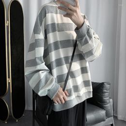 Men's Hoodies Autumn And Winter Striped Sweater Men' Korean Version Of The Trend Teenagers All-match Tops Ins Clothes Students Long