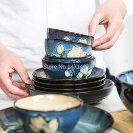 Dinnerware Sets Korean Tableware Bowls And Dishes Household Ceramic Hand-painted Underglaze Rice