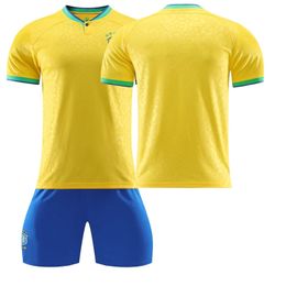 Fans Tops Soccer jersey 2022 World Cup Brazil national team authentic jersey customized star number quick-drying sweat absorption