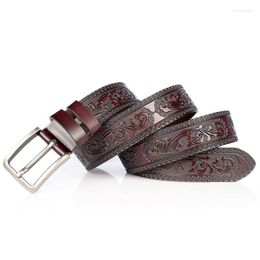 Belts Men High Quality PU Leather Designer Belt Male Fashion Classic Vintage Pin Buckle Strap For Cowboy JeansBelts