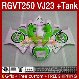 & Tank Fairings Kit For SUZUKI RGVT250 RGV-250CC SAPC 1997-1998 Bodys 161No.136 RGV-250 RGV250 VJ23 RGVT-250 1997 1998 RGVT RGV 250CC 250 CC 97 98 ABS Fairing green lucky