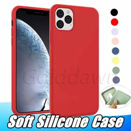 Soft Liquid TPU Cases For iPhone 14 13 12 11 Pro Max X XS XR 7 8 Plus