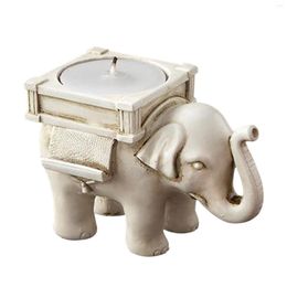 Candle Holders Retro European Metal Lucky Elephant Tea Light Holder Candlestick Favour Wedding Home Decoration Party Living Room Decor