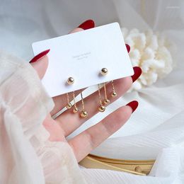 Backs Earrings Clip-on & Screw Back Electric Plated Gold Colour Tassels For Women Gifs Fashion Trend Temperament Jewellery Accessories