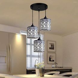 Pendant Lamps Nordic Modern Lights Fixtures Iron Hollow Out Chandelier Lamp Home Decoration For Dining Room Bedroom Shop Bar