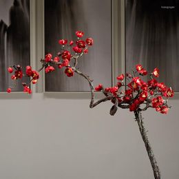 Decorative Flowers Home Decor Artificial Simulated Winter Plum Blossom Branches Wintersweet Christmas Wedding Decoration Year Gift