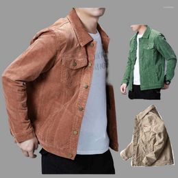 Men's Jackets Corduroy Jacket Men Autumn Winter Top Casual Retro Cotton Stretch Male Outwear