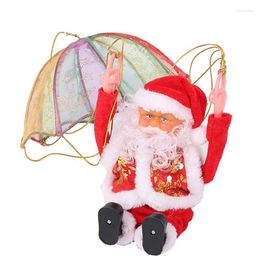 Christmas Decorations Electric Santa Claus Doll Riding Deer Plush Ornaments Toy Gift