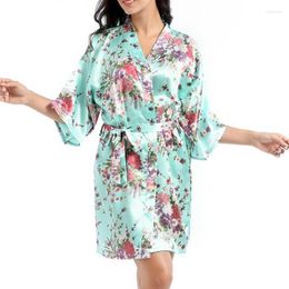 Women's Sleepwear Female Daffodil Flower Print Robes Women Bridal Proposal Leepwear Nightgown Dress Woman Bathrobe Gift