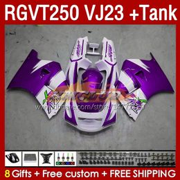 & Tank Fairings metal purple Kit For SUZUKI RGVT250 RGV-250CC SAPC 1997-1998 Bodys 161No.143 RGV-250 RGV250 VJ23 RGVT-250 1997 1998 RGVT RGV 250CC 250 CC 97 98 ABS Fairing