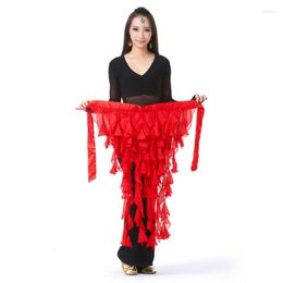 Stage Wear Chiffon Women Belly Dance Waist Chain Female Tassel Hip Scarf Belt Skirt Waistband Wrap 89