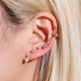 Backs Earrings Wrap Crawler Hook For Women Trendy Full Ear Crystal Piercing Earring Female Fashion Jewellery Gifts
