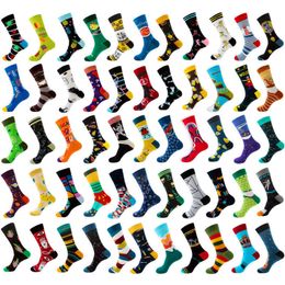 Men's Socks 1 pair Cotton Fashion Harajuku High Quality Creative Hip Hop Man woman Socks fruit Skateboard animal Happy Socks Funny Sokken T221011