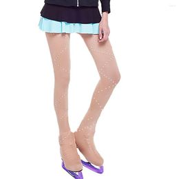 Skiing Pants Child Skating Tight Footed Tights Long Socks Stockings With Rhinestones For Stretch & Warm - Choose Sizes