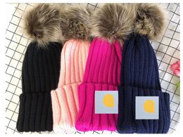 10pcs WINTER WOMAN Fall Winter Double knit hat with hem gilrs Fashion Beanies MAN Skullies Chapeu Caps Cotton Gorros boy Wool warm Student couple hat