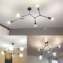 Chandeliers Molecule Led Chandelier Light E27 Home Kitchen Bedroom Illumination Ceiling Lamp Creative Indoor Lighting Fixturex