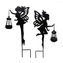 Flower Fairy Solar Powered Light Outdoor Garden Lawn Stakes Lamps Street Christmas Decoration Lamp