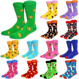 Men's Socks Creative Couples Crew Fruit Vegetables Dog Bird Chilli Happy Funny Combed Cotton Harajuku Cool Colourful Men T221011