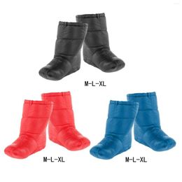 Sports Socks Slip On Duck Down Camping Slipper Women Men Winter Warm Non-slip Home Booties Waterproof Tent Foot Cover