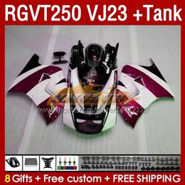 & Tank Fairings Kit For SUZUKI RGVT250 RGV-250CC SAPC 1997-1998 Bodys 161No.131 RGV-250 RGV250 VJ23 RGVT-250 1997 1998 RGVT RGV 250CC 250 CC 97 98 ABS Fairing wine red blk