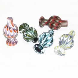 Hookahs Glass Bubble Cap Heady Glass Bubble Carb Caps For Bevelled Edge Quartz Banger Nail Glass Bongs Dab Rigs Water Pipes