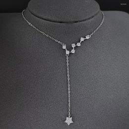 Pendant Necklaces 2022 Fashion Great Dipper Silver Colour On The Neck For Women Party Gift Jewellery Wholesale X6831