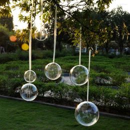 Christmas Decorations 5PCS Clear Ball Bubbles Transparent Plastic Fillable Sphere Hanging Ornament For Xmas Tree Home Decoration Weddin