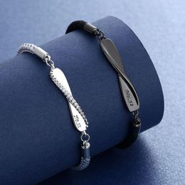 Link Bracelets Mobius Ring Couple Bracelet Couples High-end Luxury For Men And Women Hand-woven