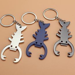 Lobster Metal Bottle Opener With Keyring Keychain Promotional Gift Beer Beverage Bottle Opener RRB16246