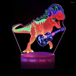 Luzes noturnas 3D Visual Light Colorful Dynamic Touch Switch Creativo Presente de cabeceira Led de mesa de mesa Led Bedroom