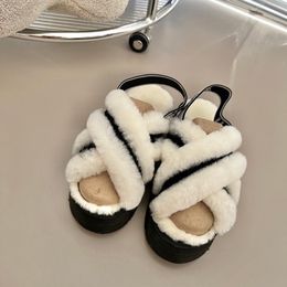 Flusensandalen Puffer Australische Damen WGG Australien Fluffy Pantoffers Slide Designer Slipper Pelzy Yeah Slides Pantohne Fell Luxus Sandale