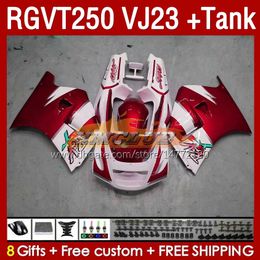 & Tank Fairings Kit For SUZUKI RGVT250 RGV-250CC SAPC 1997-1998 Bodys 161No.145 RGV-250 RGV250 VJ23 RGVT-250 1997 1998 RGVT RGV 250CC 250 CC 97 98 ABS Fairing red stock