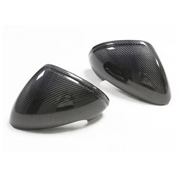 A Pair Carbon Fibre Car Mirrors Rear View Side Mirror Cover Caps Shell for Porsche 911Boxster Cayman 20 13-20 16