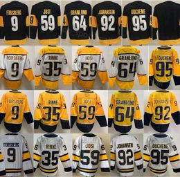 Jersey 2022 Stadium Series 64 Mikael Granlund''Nhl''Jersey 9 Filip Forsberg 35 Pekka Rinne 59 Roman Josi Matt Duchene Ryan Johansen Ice Hockey