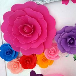 Decorative Flowers 20cm To 50cm Available Big Foam Rose Flower Festive Display Window For Wedding Xmas Decorations 42 Colours