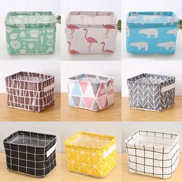 Folding Desktop Storage Box Cosmetic Underwear Storage Waterproof Sundries Storage Basket Office Stationery Organiser MJ0889