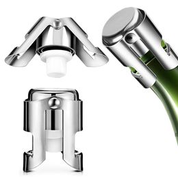 Portable Stainless Steel Wine stopper Vacuum Sealed Champagne Bottle Cap by sea JNB16211