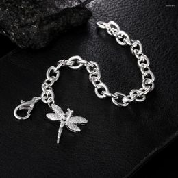 Link Bracelets Dragonfly Bracelet For Women Luxury Charm Friendship Aesthetic Designer Jewellery Wholesale Gift Female