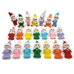 Christmas Elf Doll For Baby Girls 2.5 Inch Mini Eco-friendly Simulation Enamel Doll Toys Xmas New Year Party Gifts