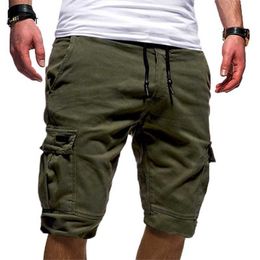 Men's Shorts 2022 Summer Men Green Cargo Bermudas Male Flap Pockets Jogger Casual Working Army Tactical G221012