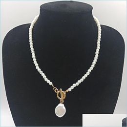 Pendant Necklaces Promotional Items Fashion Imitation Pearl Necklace String Ccb / Cross Necklace Girl Jewelry 973 Q2 Drop Delivery Dhms7