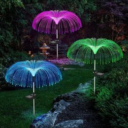 2pcs LED Solar Light Outdoor Garden Waterproof 7 Colour Changing Powered Stake For Pathway Patio Lawn Holiday Decor
