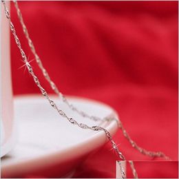 Chains 20Pcs 925 Sterling Sier Jewelry Fashion Classic Wave Chain Necklace Christmas Gift For Woman Drop Delivery 2022 Necklaces Pend Dh4S1